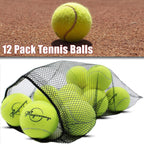 Tennis Balls, 12 Pack Advanced Training Tennis Balls Practice Balls, Come with Mesh Bag for Easy Transport, Good for Beginner Training Ball