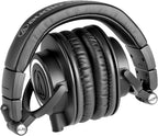 Ath-M50X Professional Studio Monitor Headphones, Black