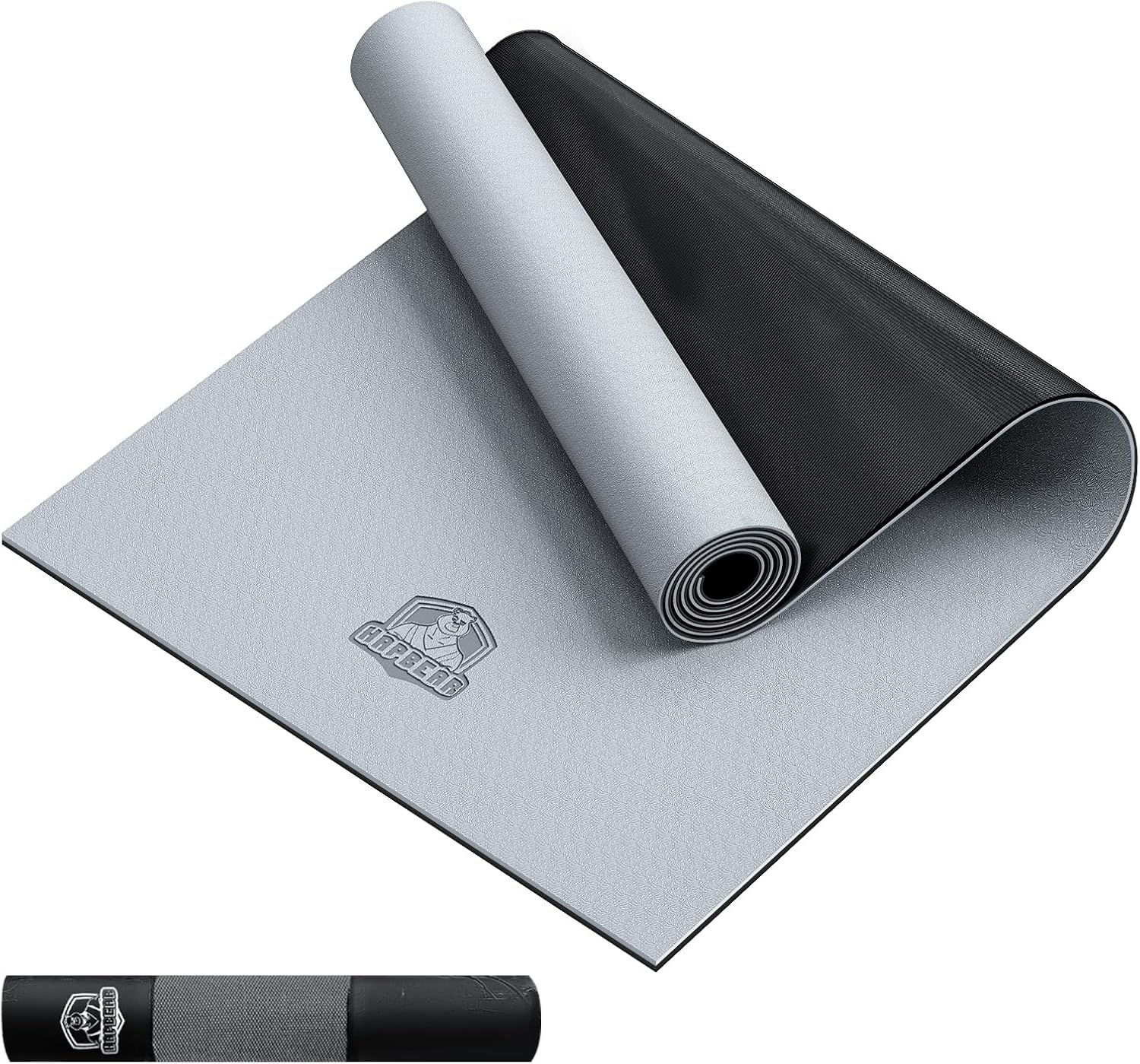 Large Yoga Mat - 72"X36" Extra Wide Exercise Mat - 1/4" Thick Dual Color PVC | Anti-Slip Surface & High Cushioning - Ideal for Yoga, Pilates & Home Workouts - Bonus Mesh Bag