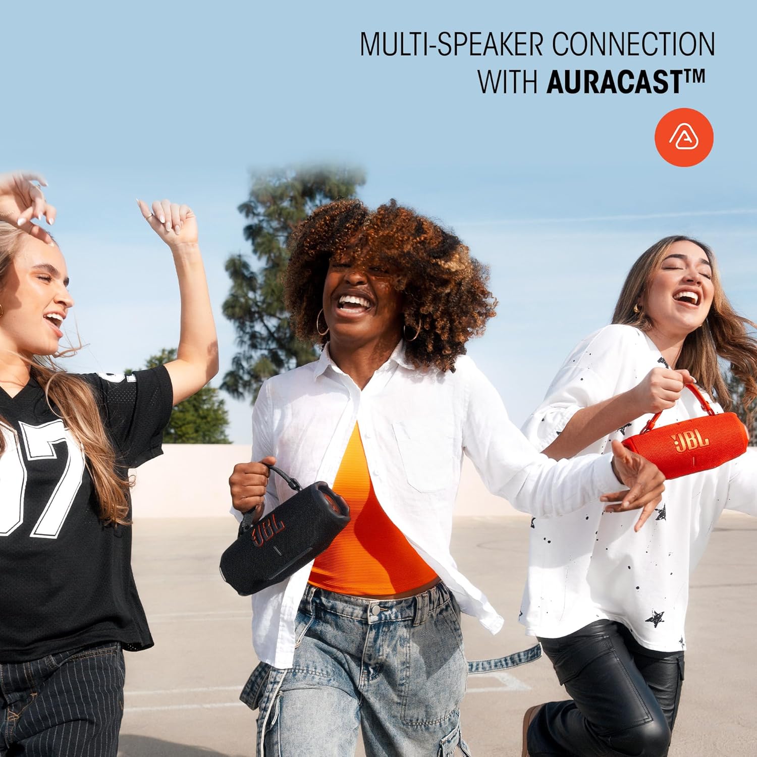 Charge 6 - Portable Waterproof & Drop-Proof Bluetooth Speaker, Bold Pro Sound with AI Sound Boost, 28Hrs of Playtime, Built-In Powerbank & Comes with a Sturdy/Removable Carrying Strap (Black)