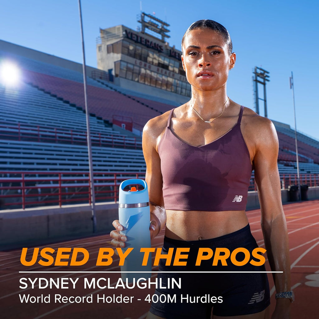 'Overtime' 22Oz Stainless Steel Water Bottle, Twist Cap, Grey