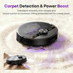 Robot Vacuum and Mop Combo, 5000Pa Robotic Vacuum with Lidar Navigation, 180Mins Runtime, Tangle-Free Robot Mop, 5 Editable Maps, App/Remote/Voice Control, Ideal for Hard Floors and Carpets