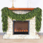 Christmas Cedar Garland - 5Ft Artificial Cedar Garland Faux Lush Green Fake Pine Needles for Fireplace,Table,Window,Stairs,Mante,Holiday Indoor Outdoor Xmas Decor(1Pcs)