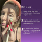 Concealer & Foundation Brush - Expert Tool for Cream & Liquid Makeup - Seamless, Even Application - Lightweight & Easy to Clean - Perfect for Use with  Luxury Concealer