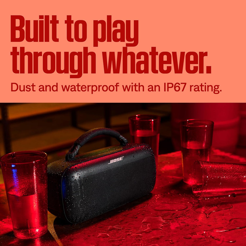 Soundlink Max Portable Speaker, Large IP67 Waterproof Bluetooth Speaker, up to 20 Hours of Playtime, USB-C, Built-In 3.5Mm AUX Input, Black