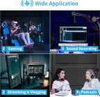 4-Pack Wedge Design Acoustic Foam Panels, 48" X 24" X 2" High-Density Soundproof Foam Wall Panels for Wall, Ceiling, Quick-Recovery Noise Dampening Panels for Office, Studio and Home