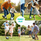 Soccer Ball Size 5&Size 3 for Youth and Adults,Indoor Training Practice Soccer Ball,Gift Idea for Kid with 1 Pump 1 Net Bag and 2 Needle