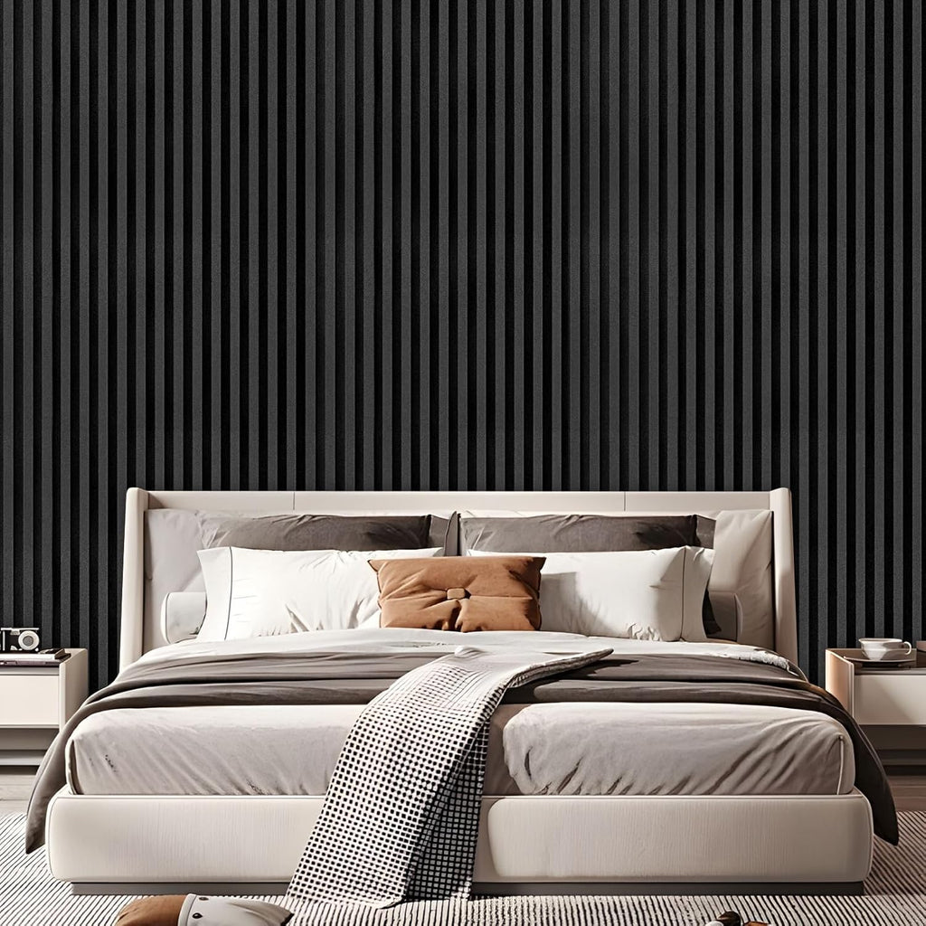 Acoustic Foam Panels, 48 X 24 X 2 Inches, 4 Pack Soundproof Foam Wall Panels High Density Noise Canceling Studio for Echo Absorption Home Office (Black 4 Pack, 48" X 24" X 2")