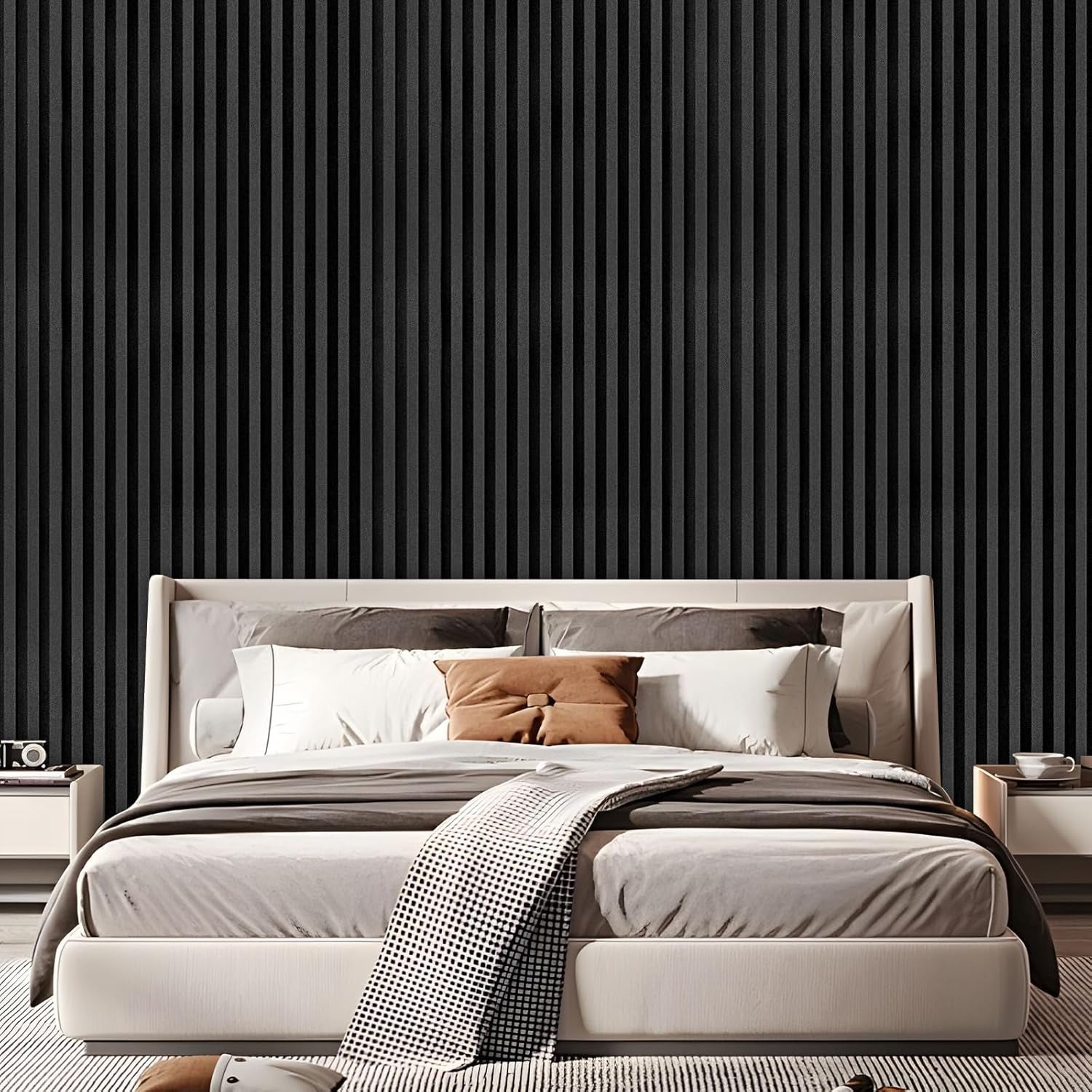 Acoustic Foam Panels, 48 X 24 X 2 Inches, 4 Pack Soundproof Foam Wall Panels High Density Noise Canceling Studio for Echo Absorption Home Office (Black 4 Pack, 48" X 24" X 2")