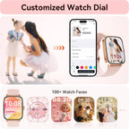 Smart Watch for Women, 1.85" HD Dynamic Dial Smartwatch for Android & Iphone with Answer/Make Call, Fitness Tracker with 110+ Sport Modes, Heart Rate/Spo2/Sleep Monitor, IP68 Waterproof (2 Bands)