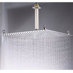 Matte Black 20Inch Rainfall Shower Head Ultrathin Rain Shower Bathroom Shower Faucet Accessory Stainless Steel Rain Shower Tap