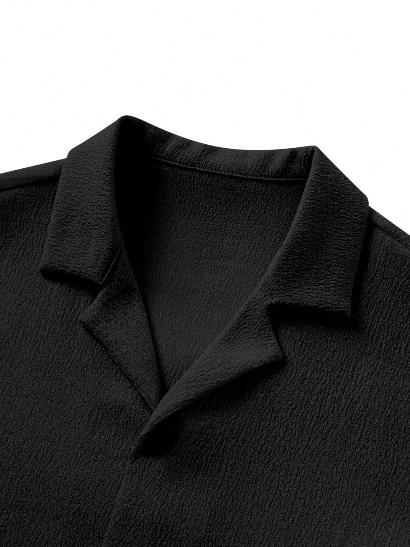 Men 2Pcs Set Fashionable European Style Jacquard Brand Casual Loose Shirt & Pants Suit, Beach Resort Outfit for Couples, Suitable as Gift for Husband/Boyfriend, Cozy Outfits