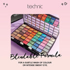 48 Eyes Eyeshadow Palette – Highly Pigmented Matte & Shimmer Shades with Mirror