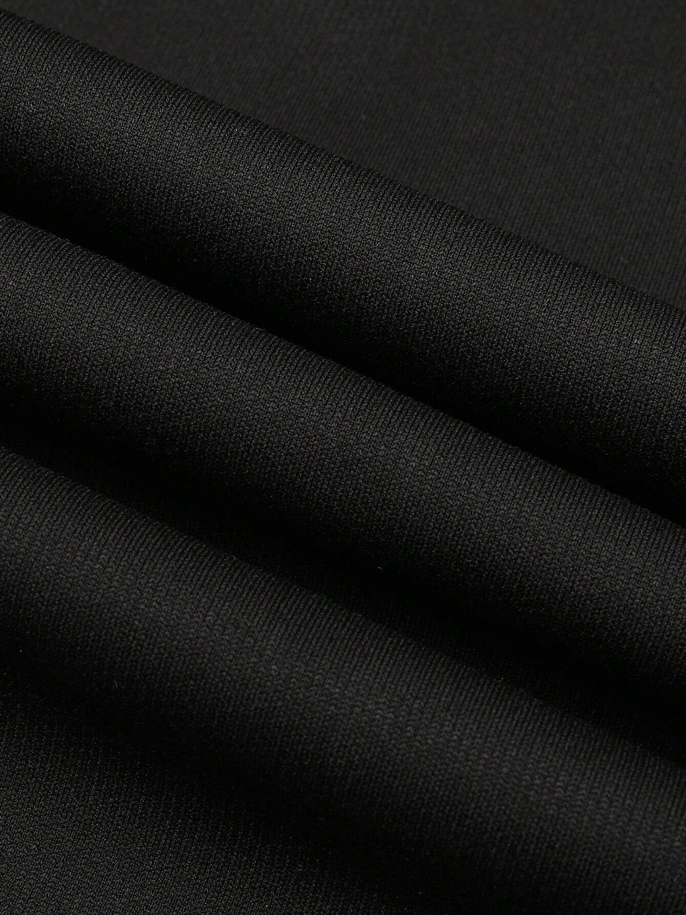 Men'S Drawstring Loose Fit Straight Leg Sporty Outdoor Casual Pants, Business Formal Style, Fall