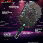 Heavyweight Champ T700 Triple-Layer Raw Carbon Fiber + Carbon Friction Surface 16Mm Tennis-Shaped Aerodynamics *Gen 3.5 All-Court Pickleball Paddle* // Hall of Famer 18K *Control+Spin Paddle*