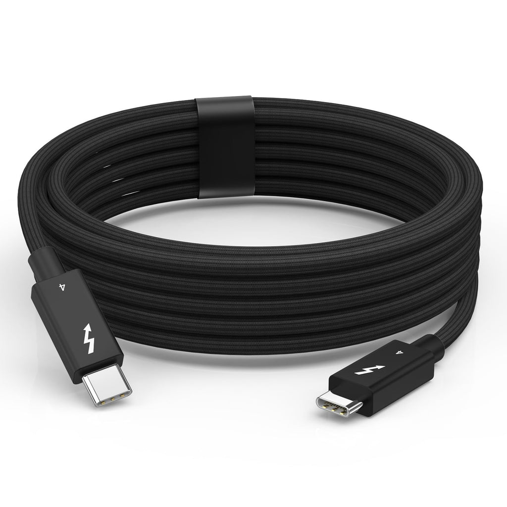 Thunderbolt 4 Cable, 6.6FT Long USB C Data Cord, Support 40Gbps/240W Fast Charging/8K Display for USB4, Thunderbolt 3 Cable, Flexible 6.6Foot USBC to USB C Woven Cables for Iphone 16/15, Macbook, Ipad