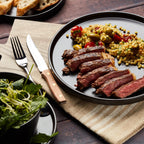 Celina Stoneware 16 Piece Dinnerware Set, Plates and Bowls, Black Matte Dish, Service for 4 – Minimalist round Style, Microwave & Dishwasher Safe