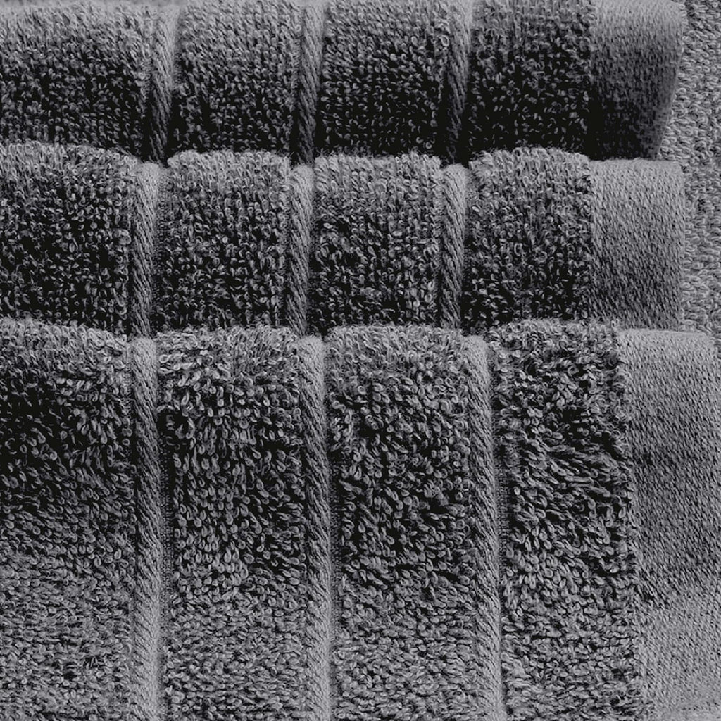 Pack of 8 Towels Set, 2 Extra Large Bath, 2 Hand, 4 Washcloths, 100% Cotton, Lighter Weight, Quicker to Dry, Super Absorbent, Perfect for Bathroom, Dark Grey