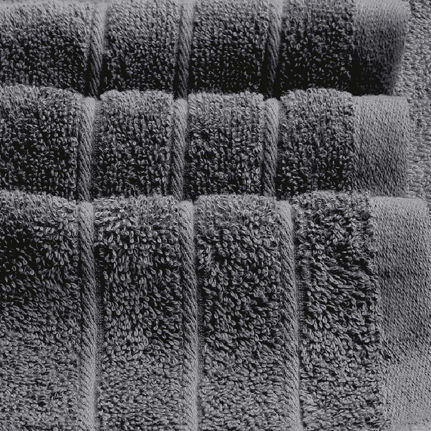 Pack of 8 Towels Set, 2 Extra Large Bath, 2 Hand, 4 Washcloths, 100% Cotton, Lighter Weight, Quicker to Dry, Super Absorbent, Perfect for Bathroom, Dark Grey