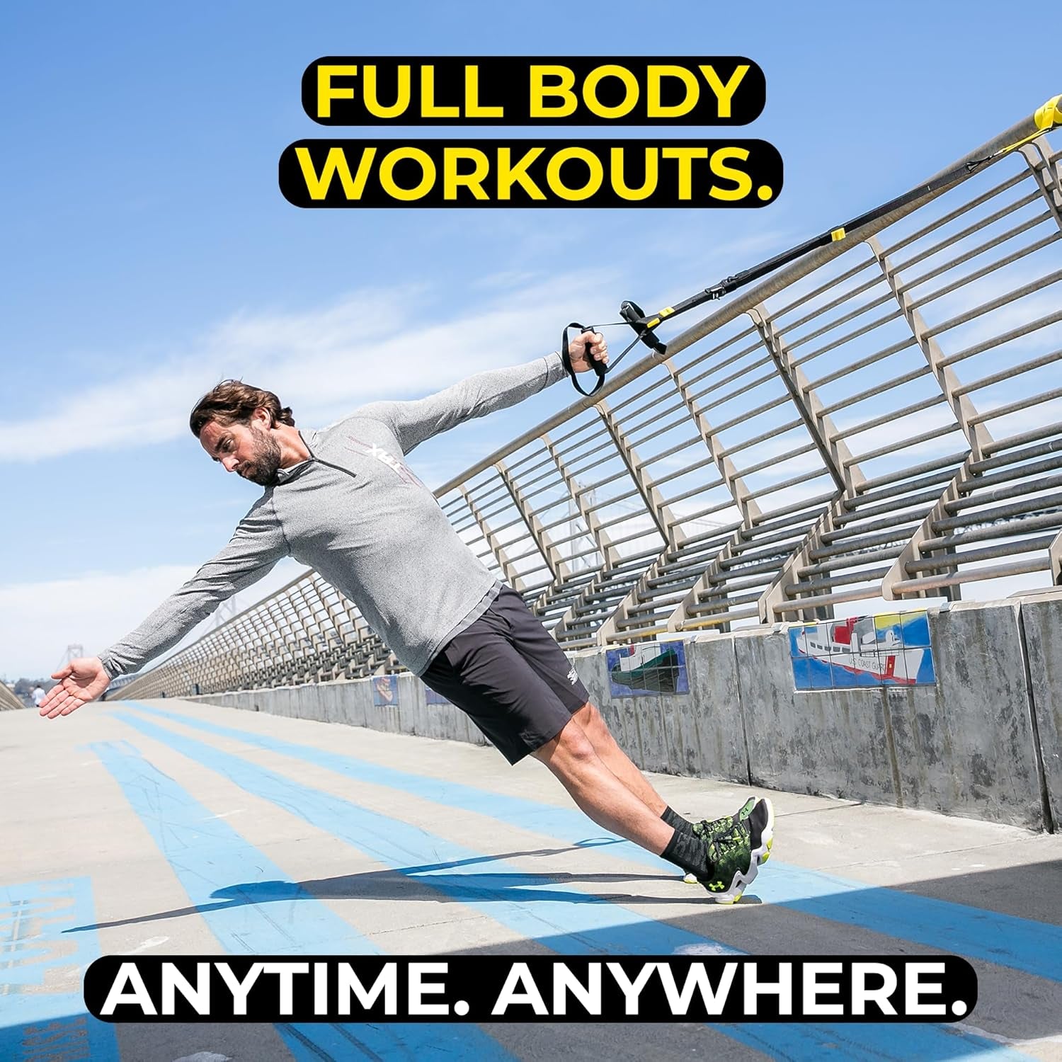 GO Suspension Trainer, at Home, Portable Gym Workout, for Strength Training, Full Body Exercise Equipment