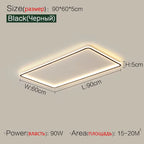 Living Room Lamps Simple Modern Atmosphere Led Ceiling Lights Ultra-Thin Rectangular Smart Main Lamp Nordic Style Bedroom Lamps