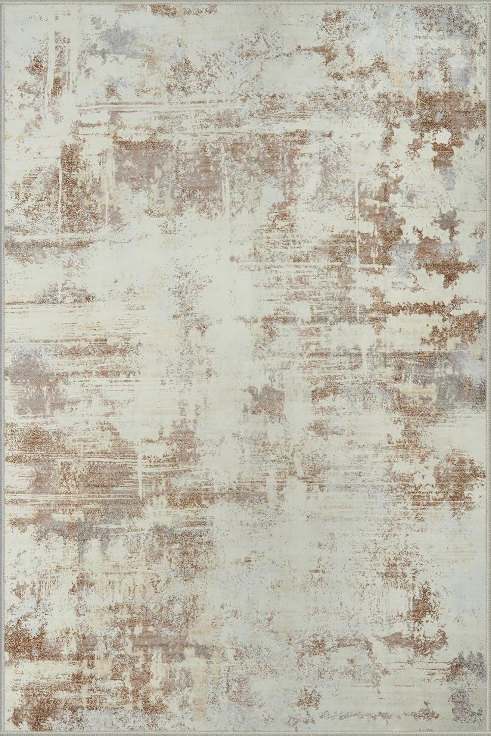 Area Rug Living Room Rugs: 5X7 Indoor Soft Fluffy Rug Abstract Carpet for Bedroom Kitchen Dining Room Floor Washable Plush Throw Large Accent Rug Home Office Nursery Decor - Beige