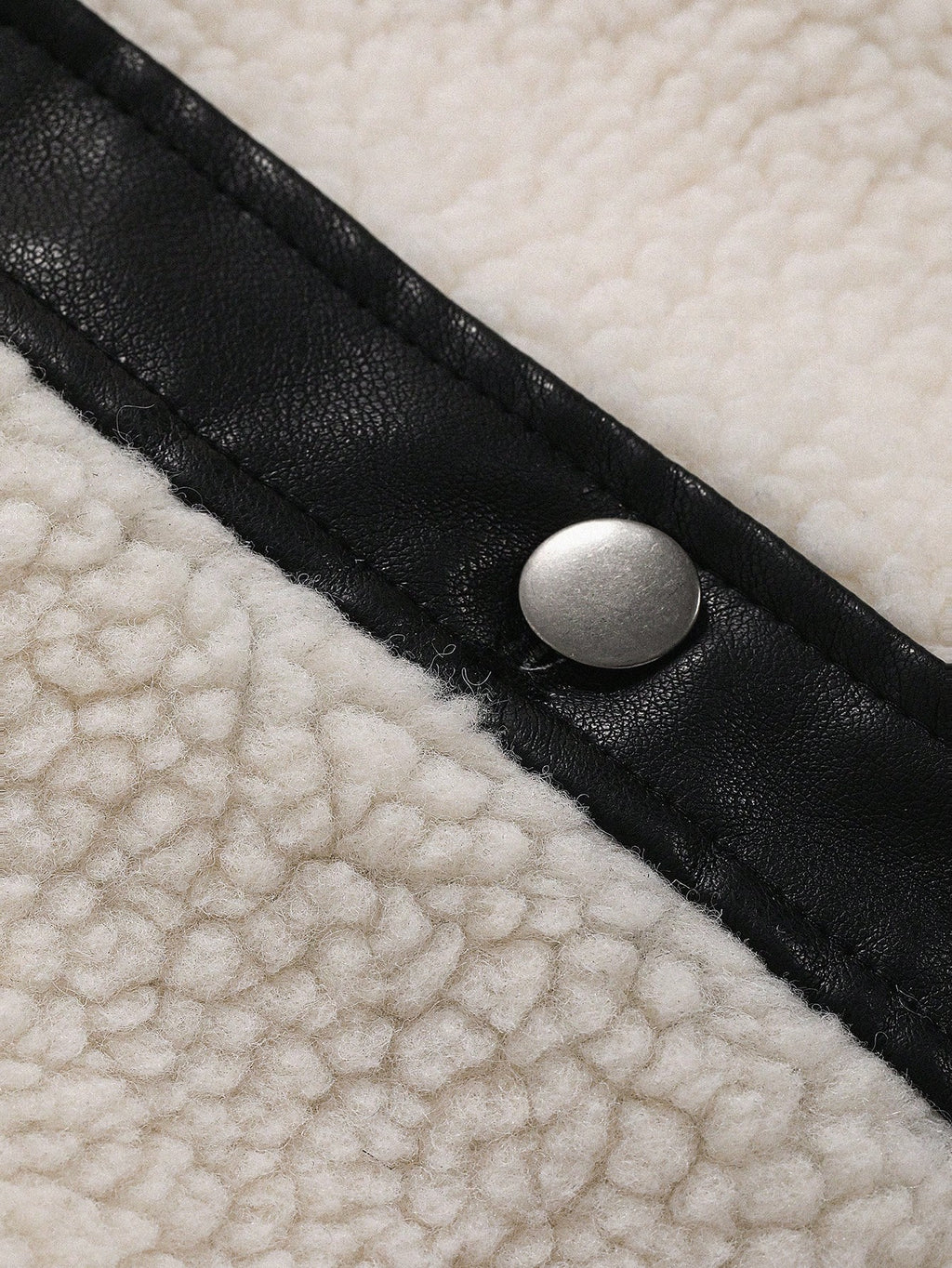 DAZY Women'S Autumn/Winter Patchwork Sherpa Casual Single-Breasted Jacket