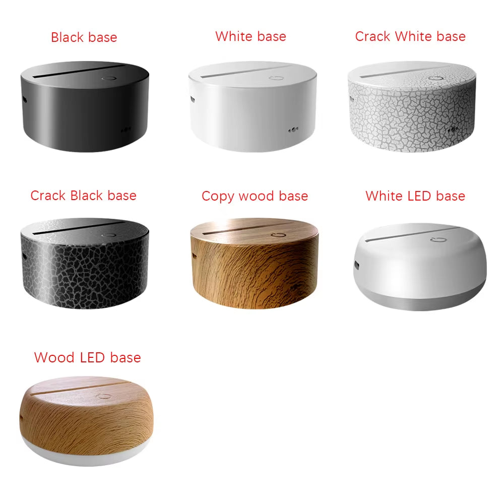 Acrylic Led Night Light Bitcoin for Room Decorative Nightlight Touch Sensor 7 Color Changing Battery Powered Table Night Lamp 3D