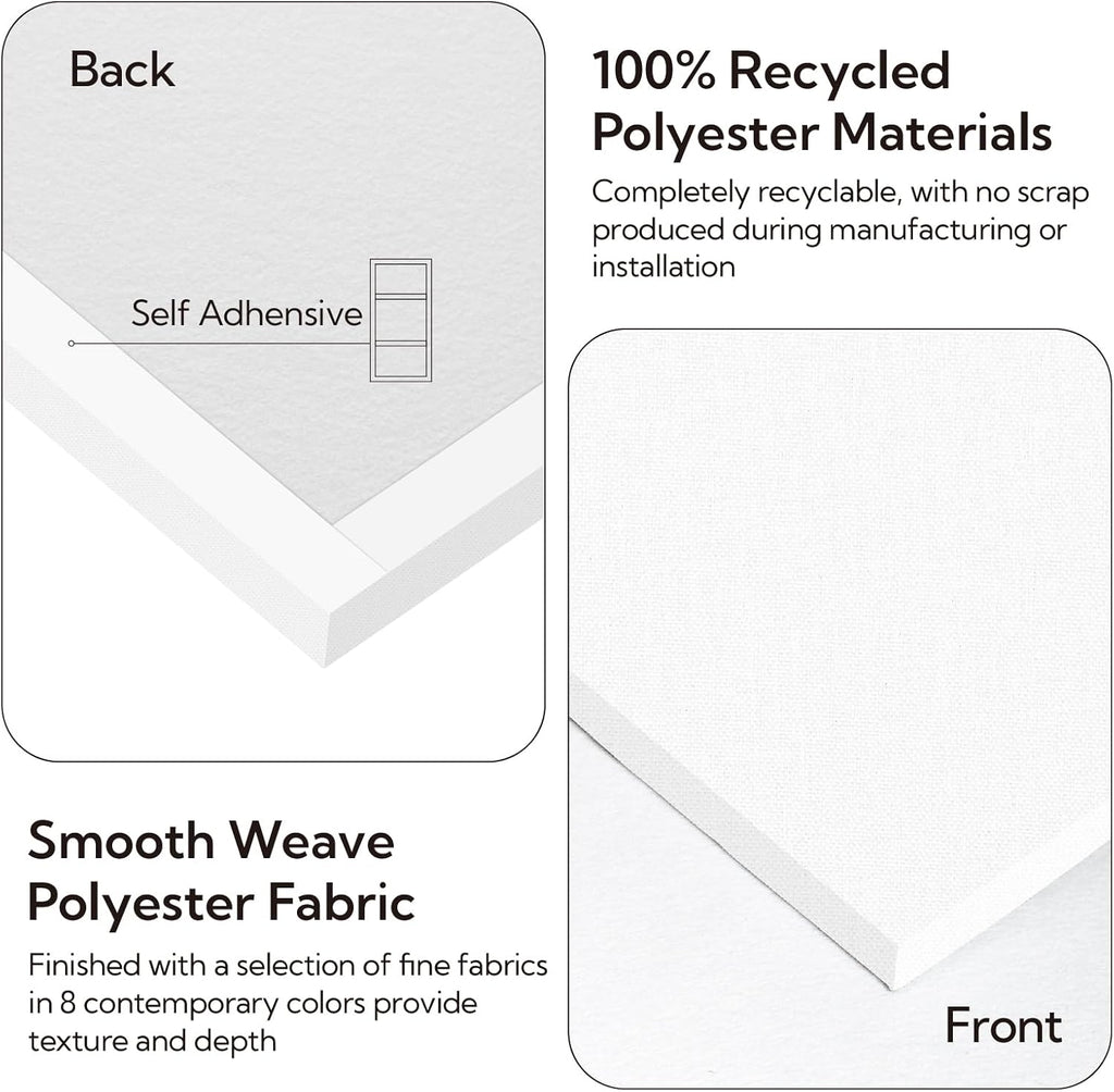 Acoustic Panels 2 Pack, 48''X24'' Large Sound Panels, Fabric Wrapped Sound Proof Foam Panels for Walls, Sound Absorbing Panels for Recording Studio Acoustical Treatments (White)