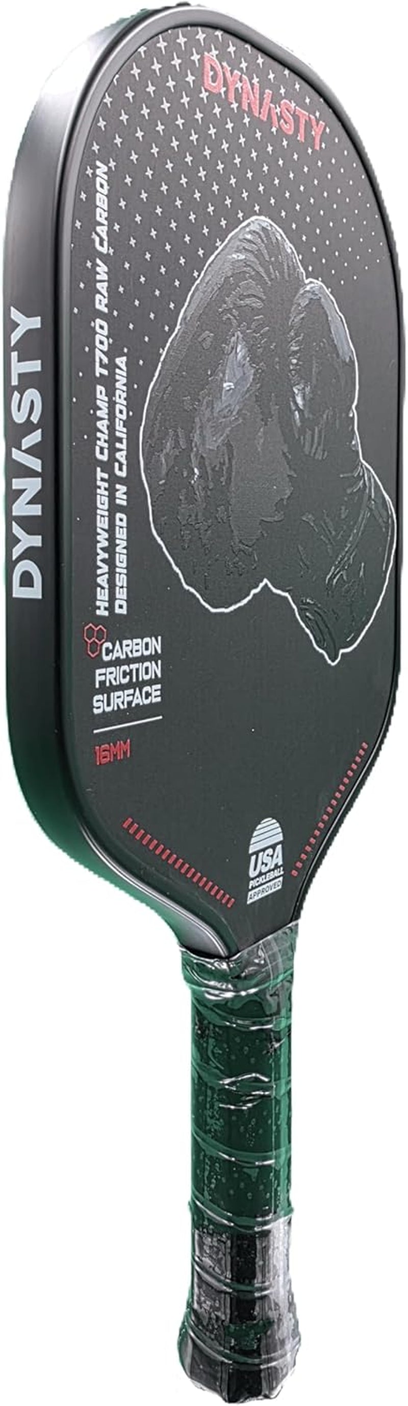 Heavyweight Champ T700 Triple-Layer Raw Carbon Fiber + Carbon Friction Surface 16Mm Tennis-Shaped Aerodynamics *Gen 3.5 All-Court Pickleball Paddle* // Hall of Famer 18K *Control+Spin Paddle*