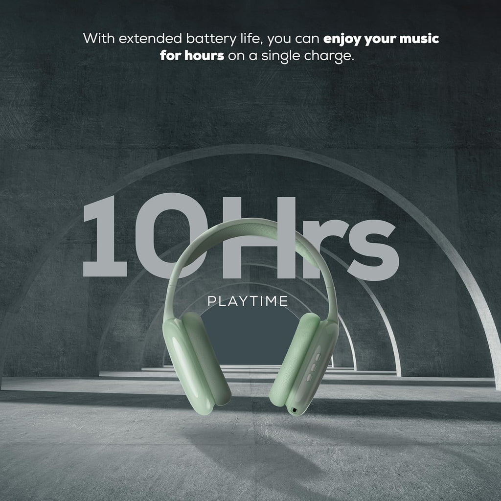 Wireless over Ear Bluetooth Headphones with Microphone - Wireless Headset -Noise Reduction - Bluetooth, Wired,Built in Micro SD for Travel, Home, Work Tv,Pc,Gaming,Cellphone (Mint)