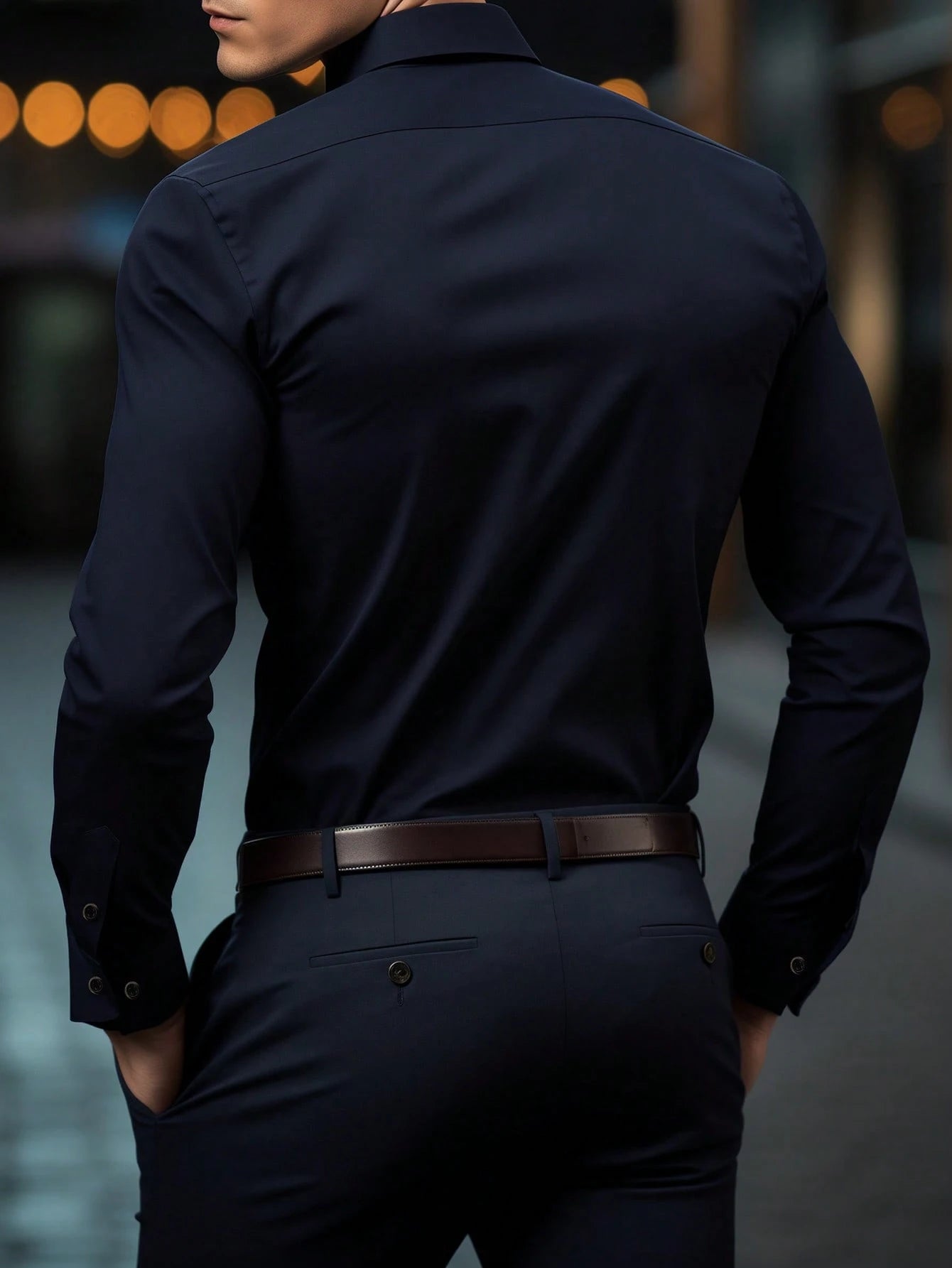 Manfinity Mode Men'S Fashion Casual Business Commuting Men'S Stand-Up Collar Solid Color Button Long Sleeve Shirt, Men'S Formal Shirt, Men'S Solid Color Shirt. Suitable for Daily Wear, Commuting to Work, Going Out, Party, Can Be Paired with Suit Pants or Suit Suits to Attend Parties, Weddings, Honeymoon Scenes. Can Be Given as a Gift to Sons, Husbands, Boyfriends, Fathers, for Fall