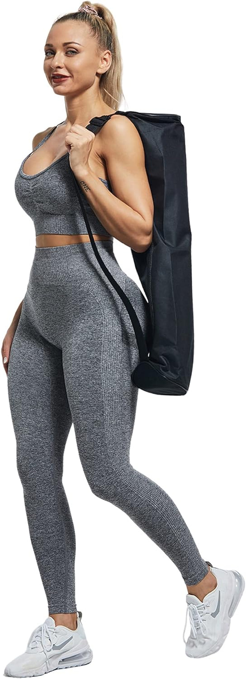 Workout Leggings Sets for Women, Gym Scrunch Butt Butt Lifting Seamless Leggings 3 Piece