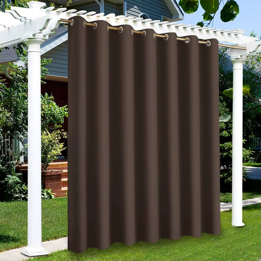 Outdoor Curtains Waterproof Garden Uv Exterior Curtain Sunlight Blackout Curtain for Patio Porch Pergola Covered Terrace Gazebo