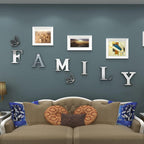 Family Wall Decor Letter Signs Acrylic Mirror Wall Stickers Decorations for Living Room Bedroom Home Decor Wall Decals (Silver, 61 X 23)