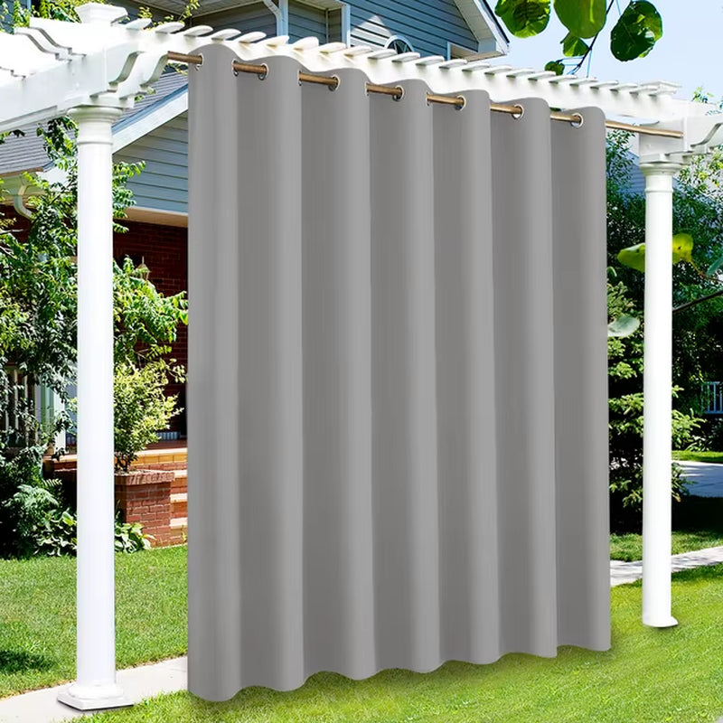 Outdoor Curtains Waterproof Garden Uv Exterior Curtain Sunlight Blackout Curtain for Patio Porch Pergola Covered Terrace Gazebo