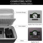 Audio Interface Carrying Case Compatible Apollo Twin X DUO Gen 2/QUAD Gen 2 Hard Shell Travel Bag(Dark Grey)