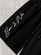 Manfinity Roghcode Men Angel & Letter Graphic Drawstring Waist Shorts