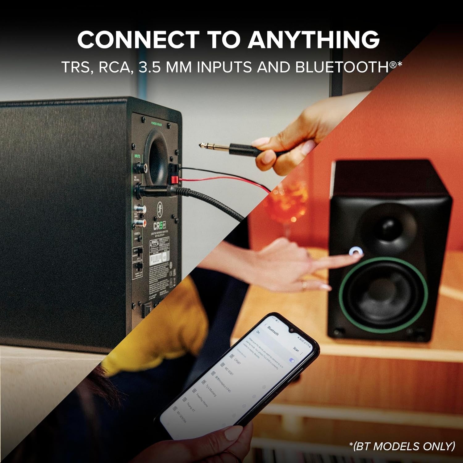 CR3.5 3.5" Creative Reference Powered Studio Monitors with Tone Knob and Location Switch — Active Speakers for Music Production, Desktop Computer, Gaming, Hifi Listening