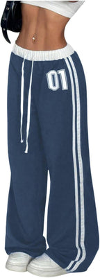 Women'S Baggy Sweatpants Wide Leg Ed Hardy Sweatpant Y2K Drawstring Pants Streetwear