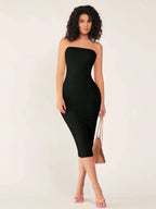 BASICS Women'S Strapless Slim Fit Bodycon Casual Dinner Dress,Summer Dresses for Women