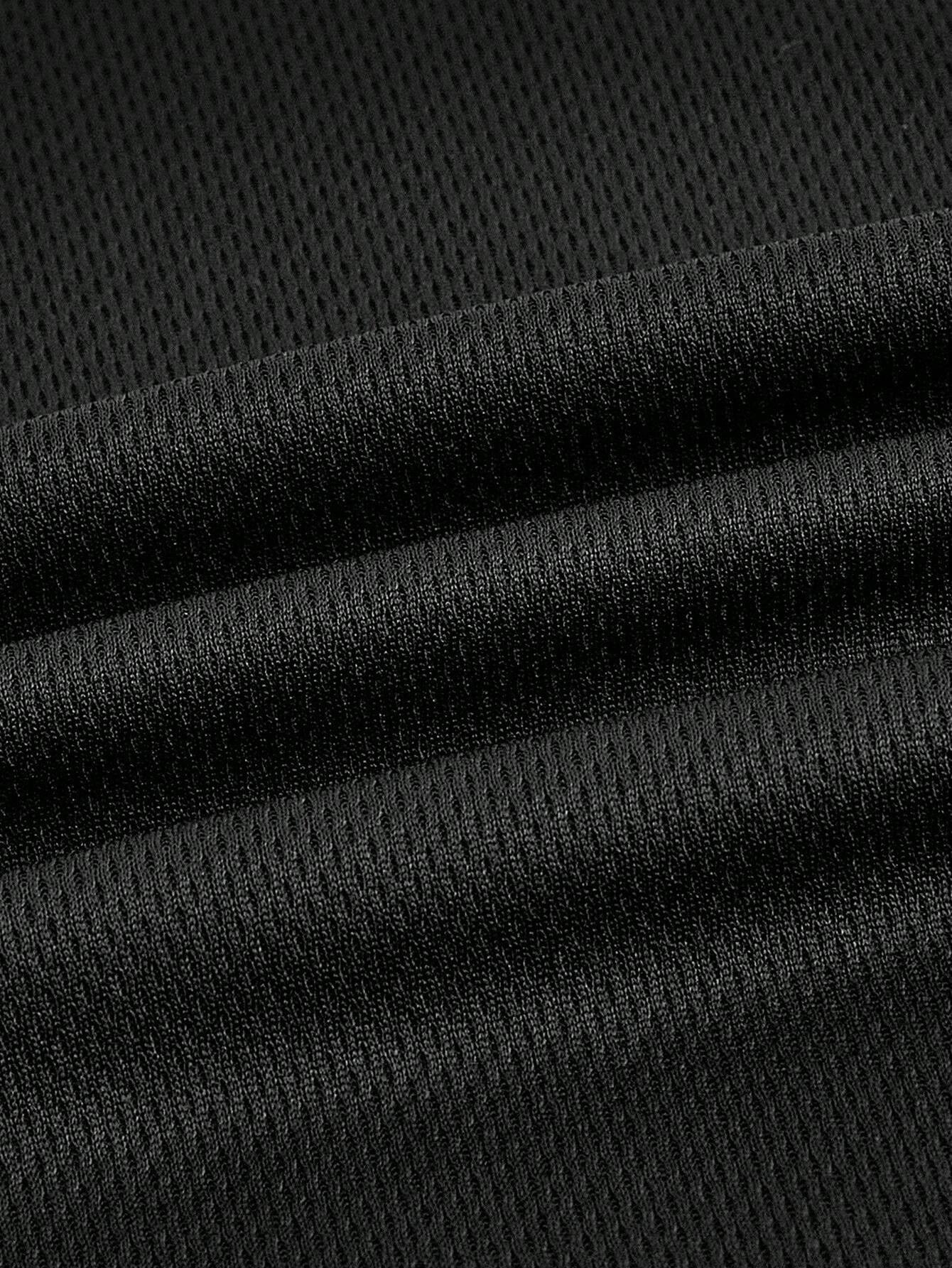 Manfinity ZONE917 Knit Mesh Letter Print Men'S Sleeveless Jersey Tank Top, Summer