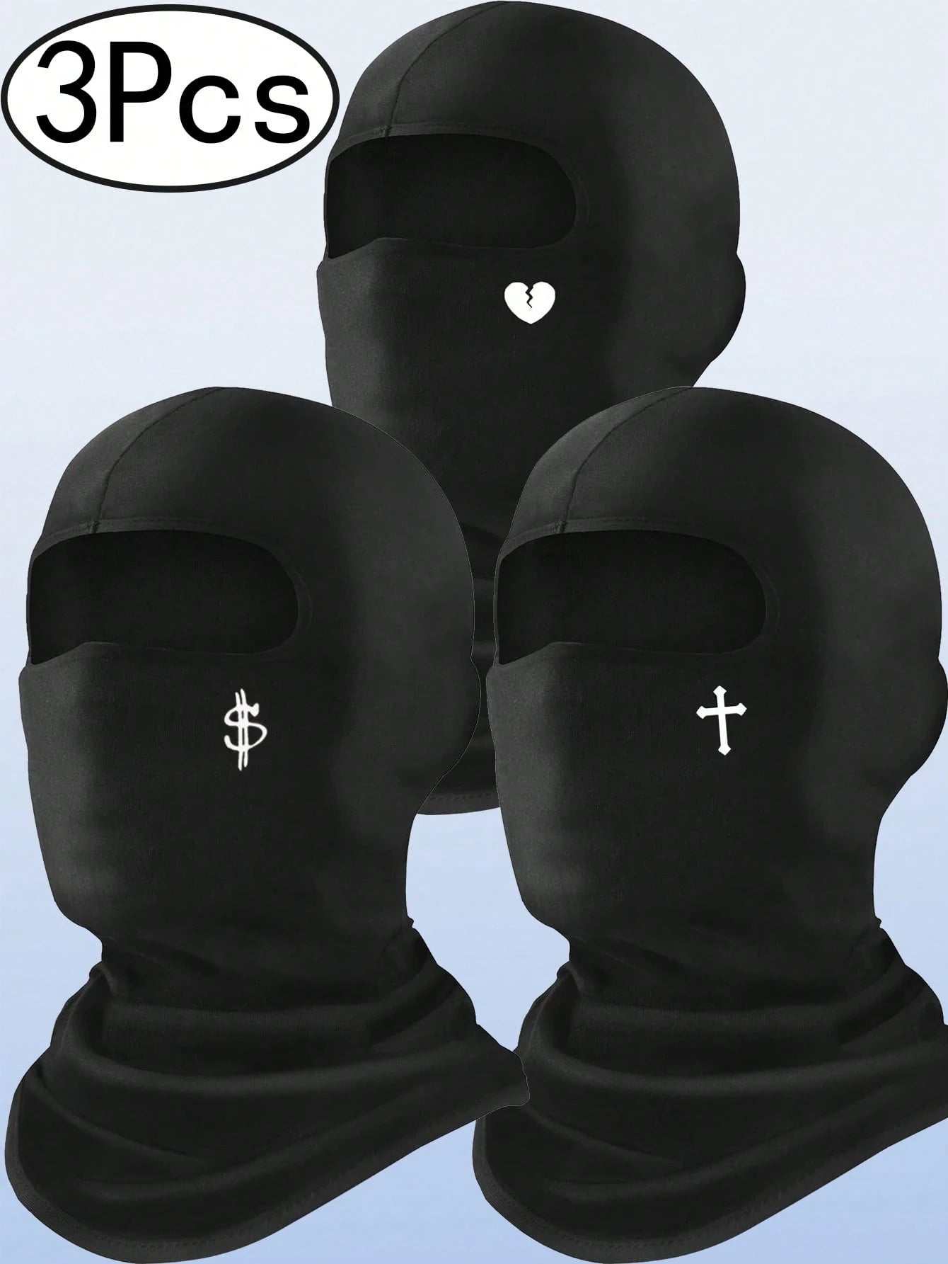 3Pcs Ski Mask Mask Face Cover Balaclava Full Face Mask Summer Face Cover UV Protection Balaclava Men Women Outdoor Sports Face Mask for Men and Women – Skiing, Snowboarding, Motorcycle, UV Protection & Wind Protection