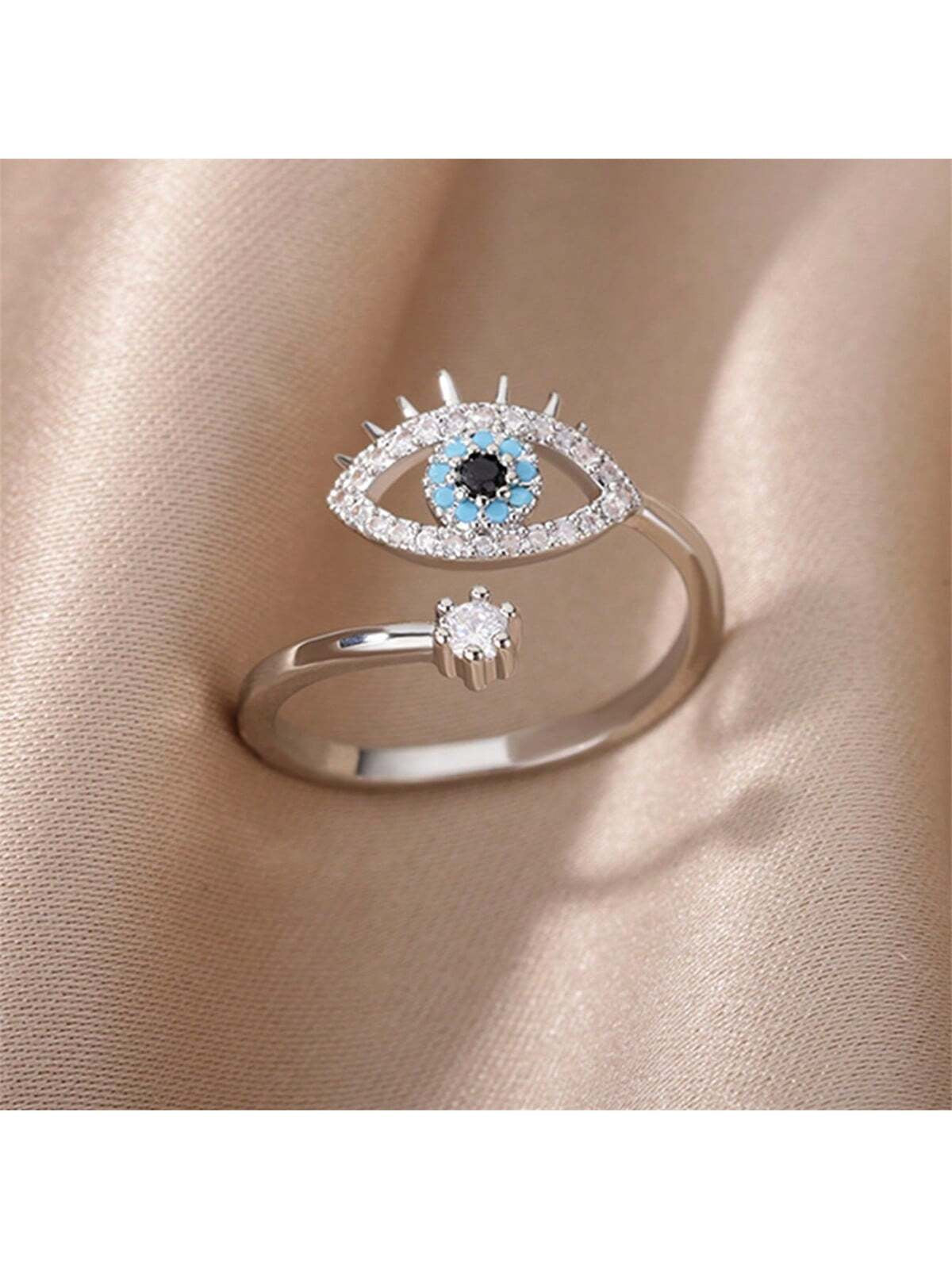 1Pc Fashion Simple Demon Eye Design Ring for Women, Suitable for Daily Wear Finger/Index Finger Ring