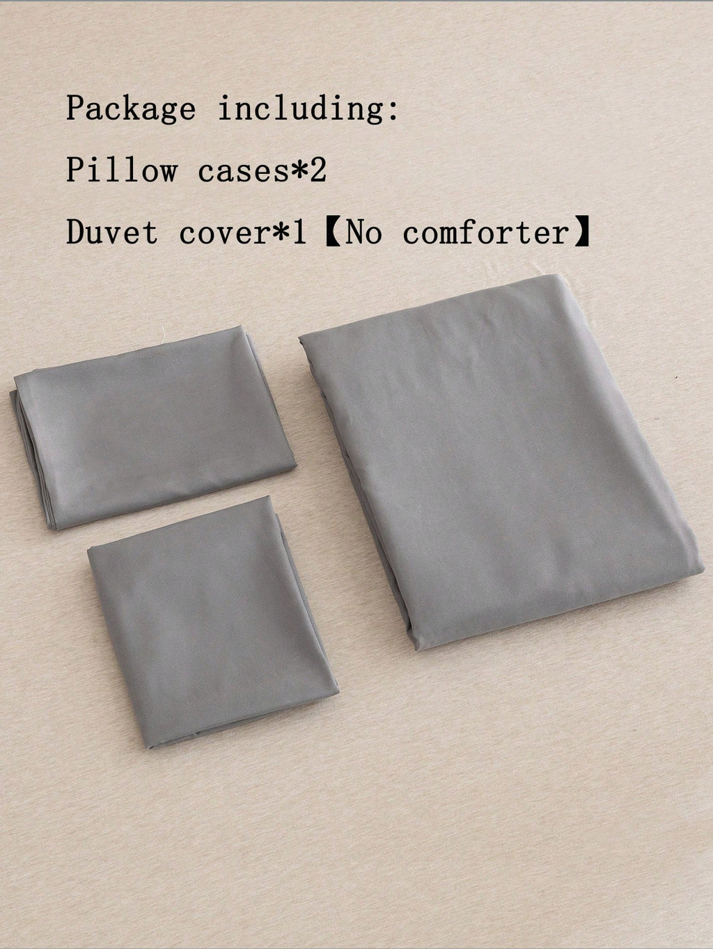 Grey Duvet Cover Set Boho Farmhouse Bedding Set 3 Pcs Solid Colour Super Soft Breathable Microfiber Duvet Cover Set (1 Duvet Cover + 2 Pillow Shams, No Filling) Gifts for Women&Men