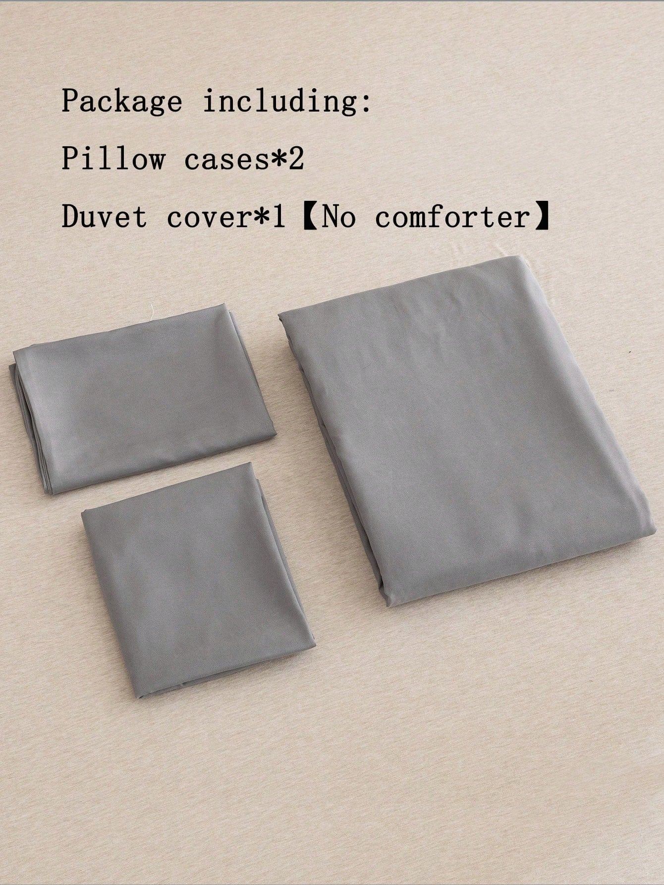 Grey Duvet Cover Set Boho Farmhouse Bedding Set 3 Pcs Solid Colour Super Soft Breathable Microfiber Duvet Cover Set (1 Duvet Cover + 2 Pillow Shams, No Filling) Gifts for Women&Men