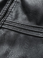 Men'S Fashion Leather Rave Jacket, for Fall Winter, Grunge