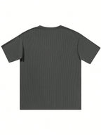 Men'S Summer Texture Solid Color Casual round Neck Short Sleeve T-Shirt