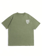 2025 Men'S round Neck Letter Print Casual Short Sleeve T-Shirt, Summer