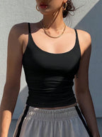 DAZY Women'S Solid Color Camisole Top for Summer Tops